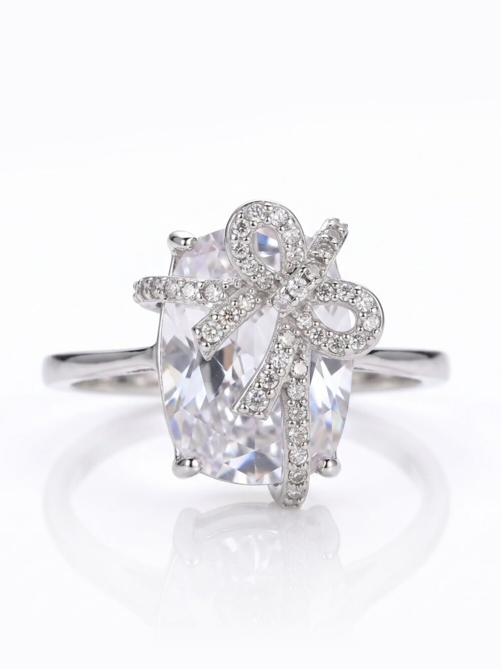 Deluxe Bow Ring, 925 Sterling Silver Charmed Aroma Bow Collection